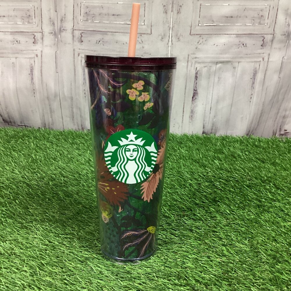 Starbucks 2021 Iridescent  Foil Floral Tumbler 24oz